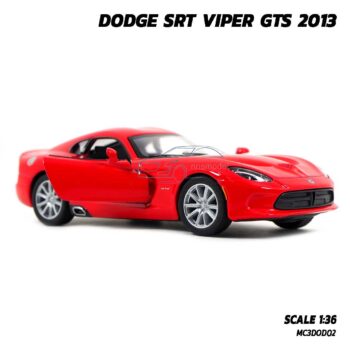 โมเดลรถเหล็ก DODGE SRT VIPER GTS 2013 สีแดง (Scale 1:36) รถโมเดล ประกอบสำเร็จ พร้อมตั้งโชว์