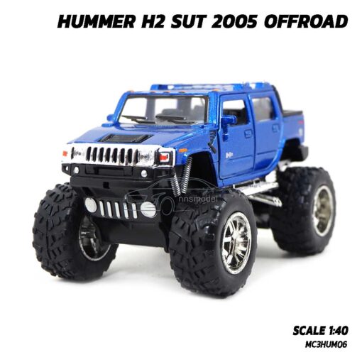 โมเดลรถ HUMMER H2 SUT 2005 OFFROAD สีน้ำเงิน (1:40)