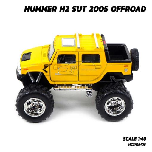โมเดลรถ HUMMER H2 SUT 2005 OFFROAD สีเหลือง (1:40) รถของเล่น ของสะสม Kinsmart