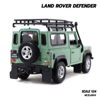 โมเดลรถ LAND ROVER DEFENDER สีเขียว Welly (1:24) รถเหล็กจำลองเหมือนจริง