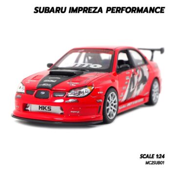 โมเดลรถ SUBARU IMPREZA PERFORMANCE สีแดง (1:24)