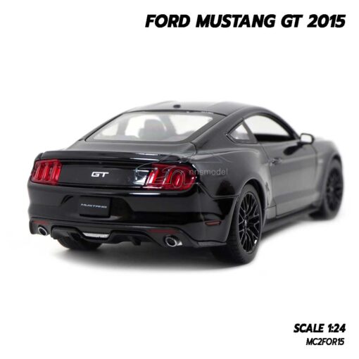 โมเดลรถมัสแตง FORD MUSTANG GT 2015 สีดำ (1:24) model รถมัสแตงจำลอง พร้อมตั้งโชว์
