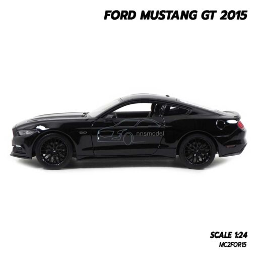 โมเดลรถมัสแตง FORD MUSTANG GT 2015 สีดำ (1:24) model รถมัสแตงจำลอง ของขวัญ ของสะสม Welly