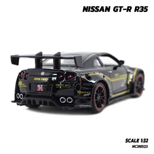 โมเดลรถยนต์ NISSAN GT-R R35 (1:32) โมเดลซุปเปอร์คาร์ นิสสัน จีทีอาร์ สีดำ โมเดลประกอบสำเร็จ พร้อมตั้งโชว์