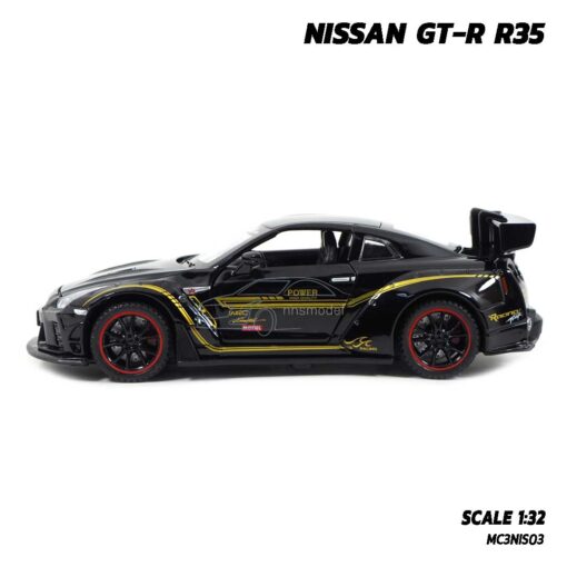 โมเดลรถยนต์ NISSAN GT-R R35 (1:32) โมเดลซุปเปอร์คาร์ นิสสัน จีทีอาร์ สีดำ Supercar Model