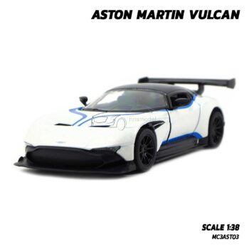 โมเดลรถสปอร์ต ASTON MARTIN VULCAN สีขาวลายแต่ง (1:38)