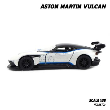 โมเดลรถสปอร์ต ASTON MARTIN VULCAN สีขาวลายแต่ง (1:38) รถเหล็กจำลองเหมือนจริง ประกอบสำเร็จ พร้อมตั้งโชว์