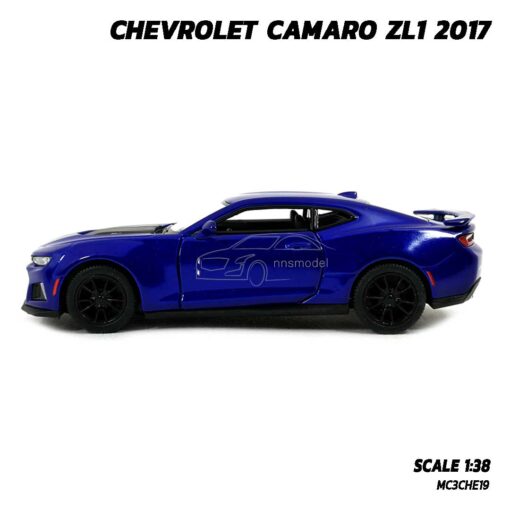 โมเดลรถเหล็ก CHEVROLET CAMARO ZL1 2017 สีน้ำเงิน (1:38) รถโมเดลจำลอง ราคาถูก