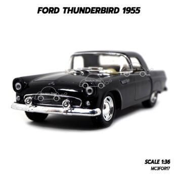 โมเดลรถคลาสสิค FORD THUNDERBIRD 1955 สีดำ (Scale 1:36) รถเหล็กโมเดล ของสะสม Kinsmart