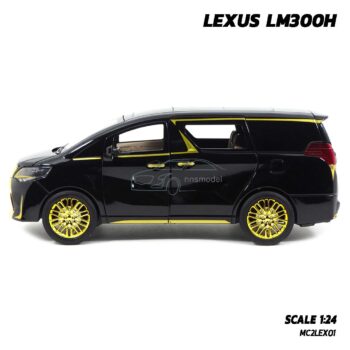 โมเดลรถ LEXUS LM300H สีดำทอง (1:24) รถเหล็กโมเดล ประกอบสำเร็จ รถตู้โมเดลเหมือนจริง
