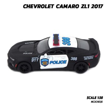 โมเดลรถตำรวจ CHEVROLET CAMARO ZL1 2017 สีดำ (1:38) model รถจำลองเหมือนจริง