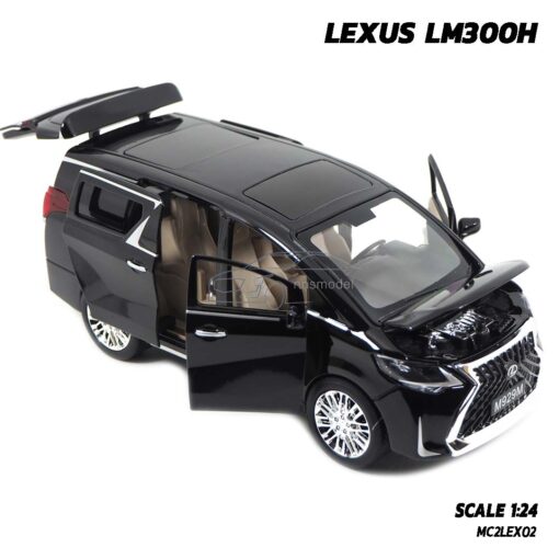 โมเดลรถตู้ LEXUS LM300H สีดำเงิน (1:24) model รถจำลองเหมือนจริง