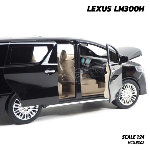 โมเดลรถตู้ LEXUS LM300H สีดำเงิน (1:24) model รถ ของสะสมเหมือนจริง