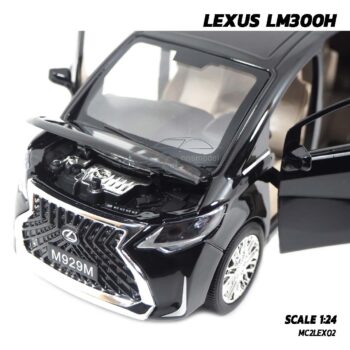 โมเดลรถตู้ LEXUS LM300H สีดำเงิน (1:24) model เครื่องยนต์จำลองสมจริง