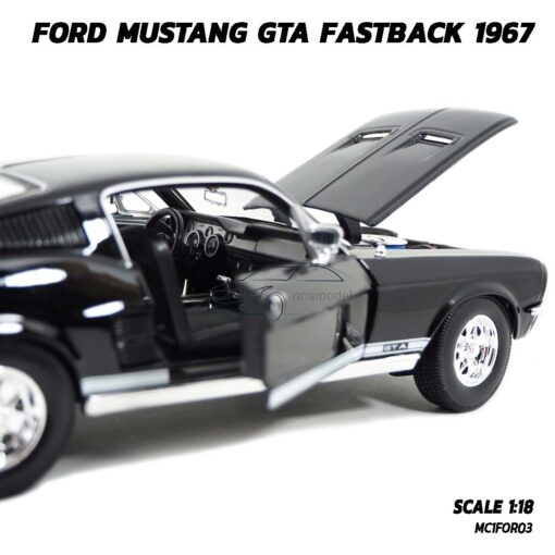 โมเดลรถมัสแตง FORD MUSTANG GTA FASTBACK 1967 (Scale 1:18) มัสแตงคลาสสิค พร้อมตั้งโชว์