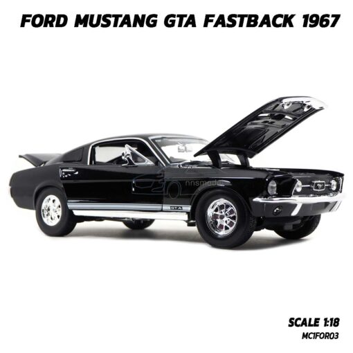 โมเดลรถมัสแตง FORD MUSTANG GTA FASTBACK 1967 (Scale 1:18) มัสแตงคลาสสิค โมเดลรถสะสม Maisto