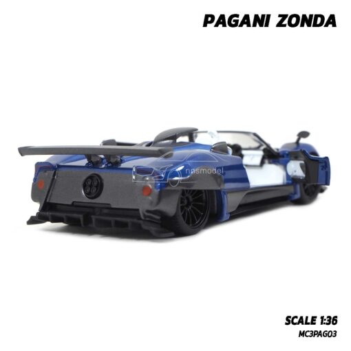 โมเดลรถสปอร์ต PAGANI ZONDA สีน้ำเงิน (Scale 1:36) model รถเหล็กประกอบสำเร็จ