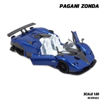 โมเดลรถสปอร์ต PAGANI ZONDA สีน้ำเงิน (Scale 1:36) model รถเหล็ก ของสะสม JackieKim