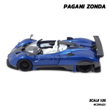 โมเดลรถสปอร์ต PAGANI ZONDA สีน้ำเงิน (Scale 1:36) model รถเหล็ก ประกอบสำเร็จ มีลานวิ่งได้