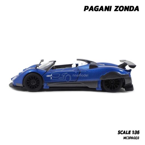 โมเดลรถสปอร์ต PAGANI ZONDA สีน้ำเงิน (Scale 1:36) โมเดลรถเหล็ก ของสะสม