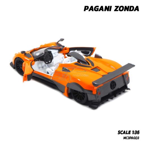 โมเดลรถสปอร์ต PAGANI ZONDA สีส้ม (Scale 1:36) model รถเหล็กจำลองเหมือนจริง