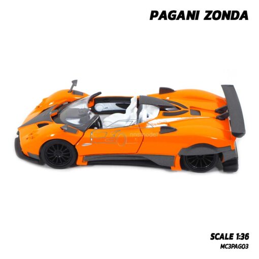 โมเดลรถสปอร์ต PAGANI ZONDA สีส้ม (Scale 1:36) model รถเหล็ก ของสะสม JackieKim