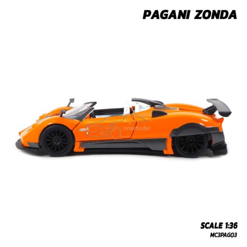 โมเดลรถสปอร์ต PAGANI ZONDA สีส้ม (Scale 1:36) model รถเหล็ก มีลานวิ่งได้