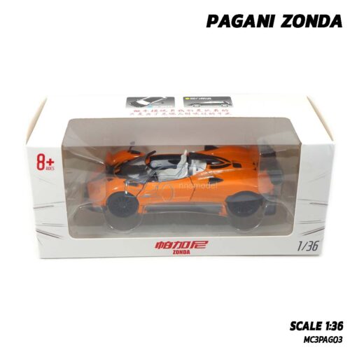 โมเดลรถสปอร์ต PAGANI ZONDA สีส้ม (Scale 1:36) model รถเหล็ก โมเดลรถสะสม JackieKim