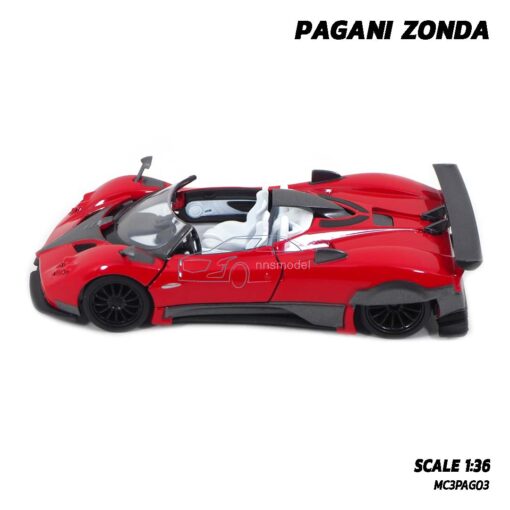 โมเดลรถสปอร์ต PAGANI ZONDA สีแดง (Scale 1:36) model รถเหล็ก จำลองสมจริง