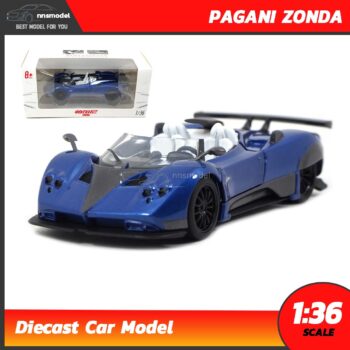 โมเดลรถเหล็ก PAGANI ZONDA (Scale 1:36) model รถเหล็ก สีน้ำเงิน