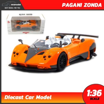 โมเดลรถเหล็ก PAGANI ZONDA (Scale 1:36) model รถเหล็ก สีส้ม