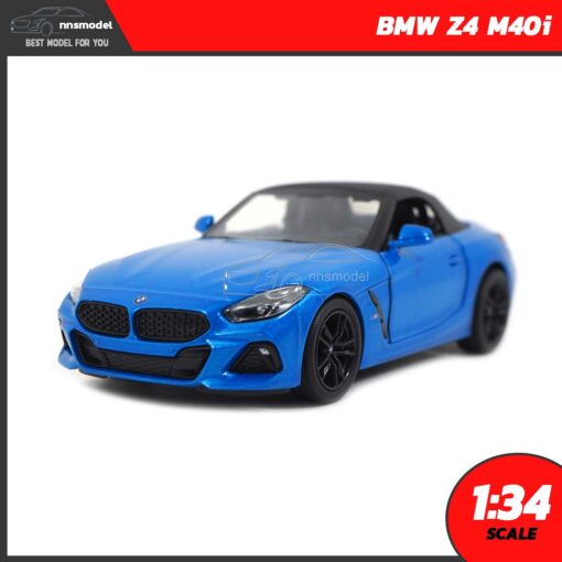 โมเดลรถสปอร์ต BMW Z4 M40i สีฟ้า (Scale 1:34)