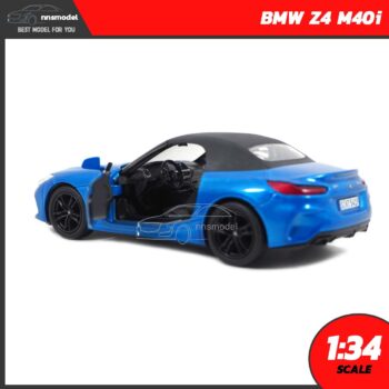 โมเดลรถสปอร์ต BMW Z4 M40i สีฟ้า (Scale 1:34) Diecast Model ภายในรถจำลองสมจริง