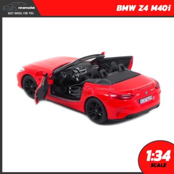 โมเดลรถสปอร์ต BMW Z4 M40i สีแดง (Scale 1:34) ภายในรถจำลองสมจริง