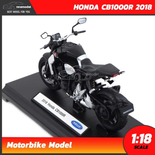 โมเดลบิ๊กไบค์ HONDA CB1000R 2018 สีดำ (Scale 1:18) Motorbike Model โมเดลรถสะสม Welly