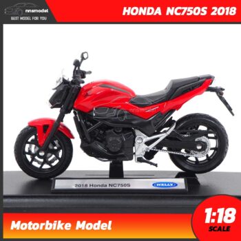 โมเดลบิ๊กไบค์ HONDA NC750S 2018 สีแดงดำ (1:18) โมเดลมอเตอร์ไซด์ Motorbike Model