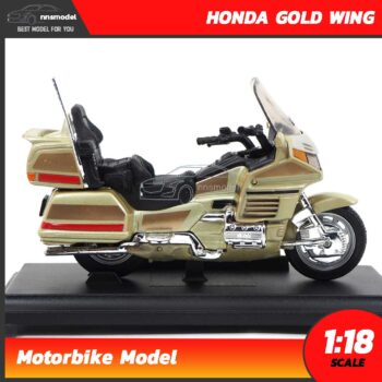 โมเดลมอเตอร์ไซด์ HONDA GOLD WING สีทอง (Scale 1:18) Motorbike Model