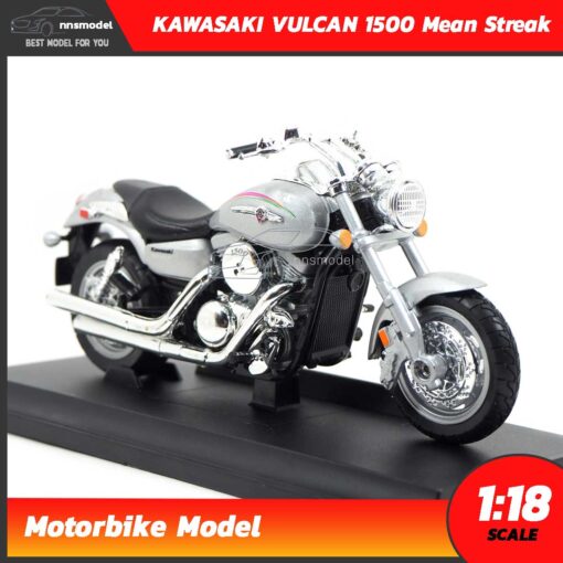 โมเดลมอเตอร์ไซด์ KAWASAKI VULCAN 1500 Mean Streak 2002 (1:18) โมเดลช้อปเปอร์จำลอง พร้อมตั้งโชว์