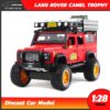 โมเดลรถ LAND ROVER CAMEL TROPHY สีแดง (Scale 1:28) โมเดล Offroad จำลองเหมือนจริง