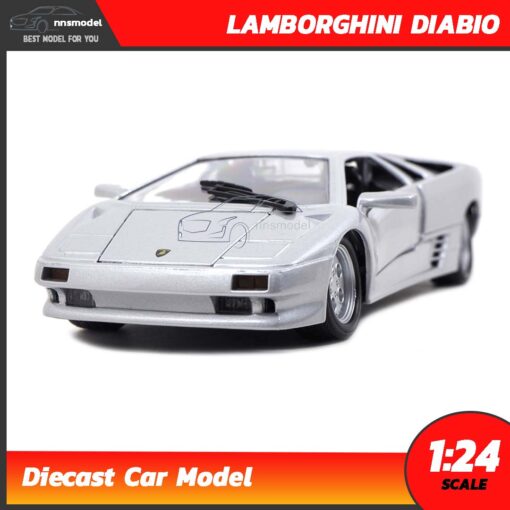 โมเดลรถ Lamborghini Diabio สีบรอนด์เงิน (Scale 1:24) model รถเหล็ก จำลองเหมือนจริง