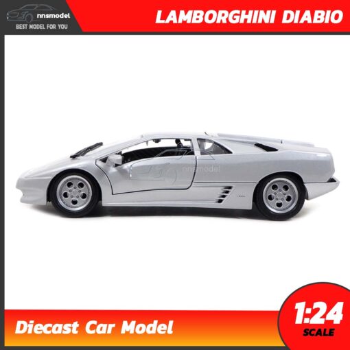 โมเดลรถ Lamborghini Diabio สีบรอนด์เงิน (Scale 1:24) model รถเหล็ก โมเดลแลมโบ รุ่นหายาก