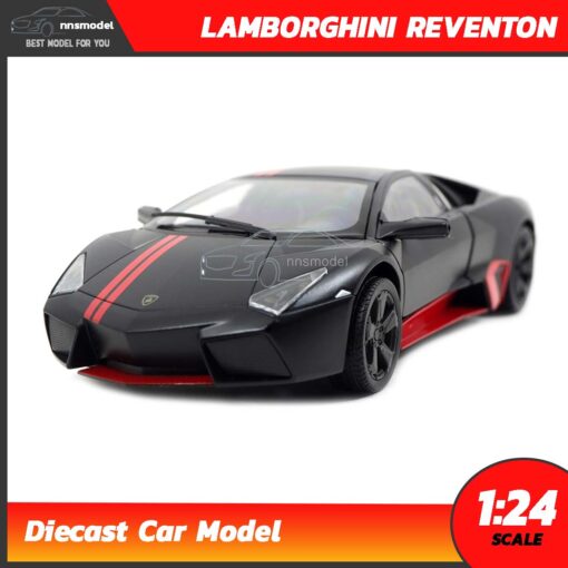 โมเดลรถ Lamborghini Reventon สีดำด้าน (Scale 1:24)