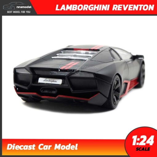 โมเดลรถ Lamborghini Reventon สีดำด้าน (Scale 1:24) รถเหล็กโมเดล จำลองสมจริง