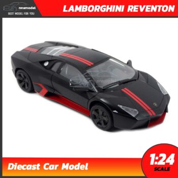 โมเดลรถ Lamborghini Reventon สีดำด้าน (Scale 1:24) โมเดลรถสะสม Motormax