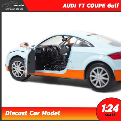 โมเดลรถสปอร์ต AUDI TT COUPE Gulf โมเดลรถ 1:24 จำลองสมจริง