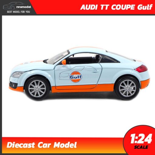 โมเดลรถสปอร์ต AUDI TT COUPE Gulf โมเดลรถ 1:24 โมเดลสะสม Motormax
