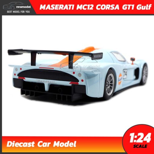 โมเดลรถสปอร์ต MASERATI MC12 CORSA GT1 Gulf โมเดลรถแข่ง 1:24 จำลองเหมือนจริง