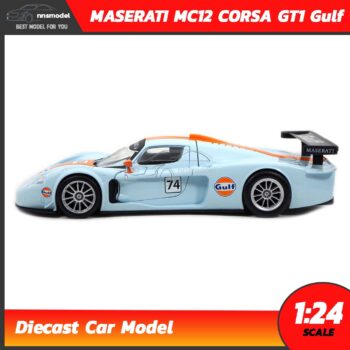 โมเดลรถสปอร์ต MASERATI MC12 CORSA GT1 Gulf โมเดลรถแข่ง 1:24 โมเดลรถสะสม Diecast Model