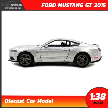 โมเดลรถมัสแตง FORD MUSTANG GT 2015 คาดลาย (Scale 1:38) สีบรอนด์เงิน model รถเหล็ก ของสะสม Kinsmart