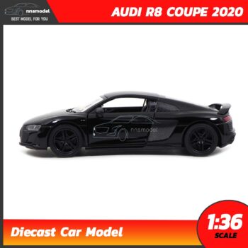 โมเดลรถสปอร์ต AUDI R8 COUPE 2020 สีดำ (Scale 1:36) โมเดลรถสะสม Kinsmart
